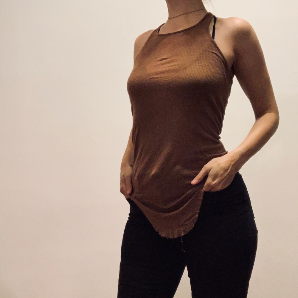 Rick Owens Ribbed Tank Top Designer Grunge